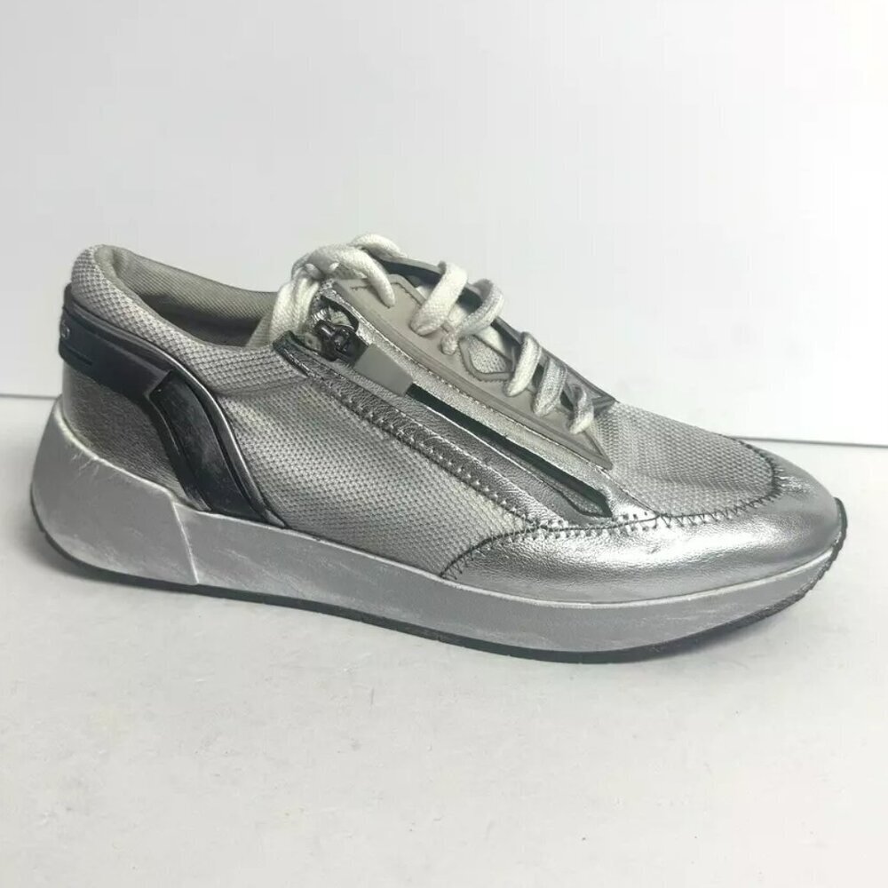 Franco Sarto Womens Imperial Sneaker Silver Size 7.5 M